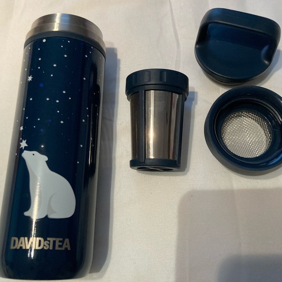 Metallic Navy Blue Polar Bear Travel Mug ☕️ - Picture 1 of 6